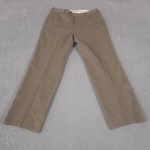 Brooks Brothers Pants Mens 36x32 Brown Madison Pleated 100% Wool Straight Slacks